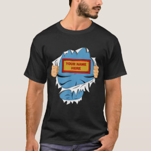 Persoonlijke Superheldennaam T-shirt, Pas je N aan T-shirt