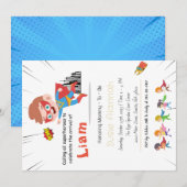 Persoonlijke Superhero Boy Baby shower Uitnodiging (Voorkant / Achterkant)