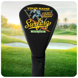 Persoonlijke Surfende Skelet Ride Waves Surfer Golfheadcover