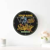 Persoonlijke surfende skeletridegolven grote klok (Huis)