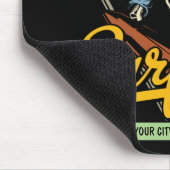 Persoonlijke surfende skeletridegolven muismat (Hoek)