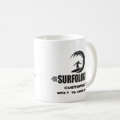 Persoonlijke surfer koffiemok (Voorkant rechts)
