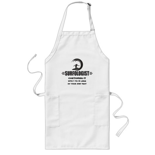 Persoonlijke surfer lang schort (Voorkant)