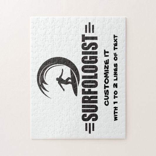 Persoonlijke surfer legpuzzel (Verticaal)