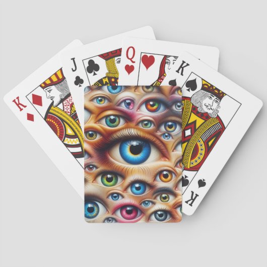 Persoonlijke Surrealistische Ogen Speelkaarten (Achterkant)