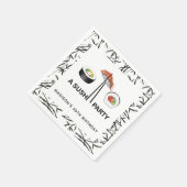 Persoonlijke Sushi Birthday Servet (Hoek)