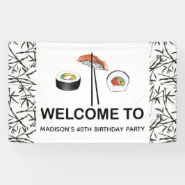 Persoonlijke Sushi Birthday Spandoek