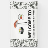 Persoonlijke Sushi Birthday Spandoek (Verticaal)