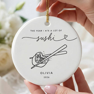 Persoonlijke Sushi Liefhebber Kerst Ornament