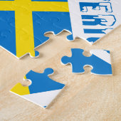 Persoonlijke Sverige Vlag Geverbeldigd Legpuzzel (Zijkant)