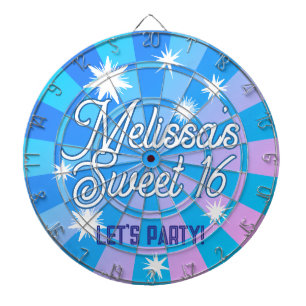 Persoonlijke Sweet 16 Verjaardag Sterren en Blauwe Dartbord