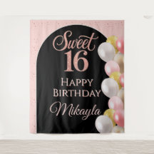 Persoonlijke Sweet 16 Verjaardagsfeest Banner