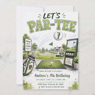 Persoonlijke Swing By Golf Verjaardag Kaart