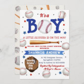 Persoonlijke swing op over honkbal team Baby showe Kaart (Voorkant / Achterkant)