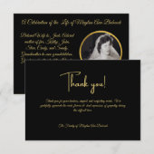 Persoonlijke sympathie voor Clasic Black en Gold B Bedankkaart (Voorkant / Achterkant)