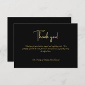 Persoonlijke sympathie voor Clasic Black en Gold B Bedankkaart (Voorkant / Achterkant)