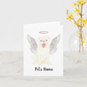 Persoonlijke sympathie voor White Pug Memorial Kaart (Gele Bloem)