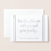 Persoonlijke sympathikaart folie kaarten (Voorkant met envelop)