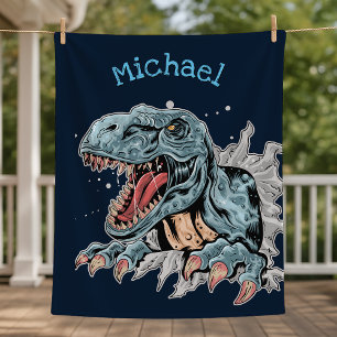 Persoonlijke T-Rex dinosaurus fleece deken