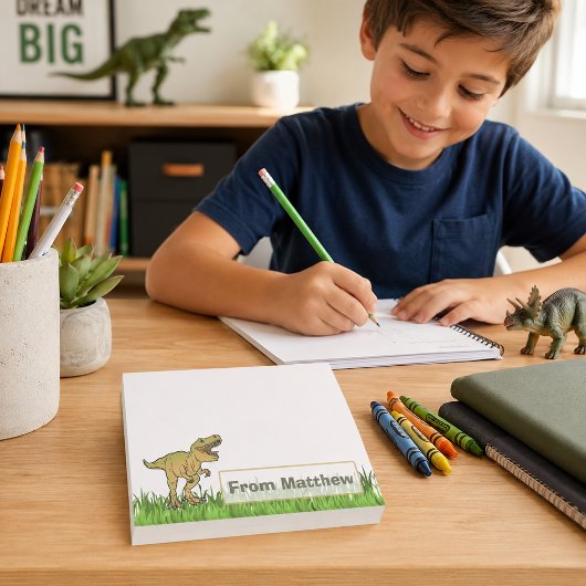 Persoonlijke T-Rex Dinosaurus Naam Post-it® Notes