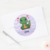 Persoonlijke T-Rex Dinosaurus Stickers (Envelop)