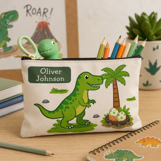 Persoonlijke T-Rex Lieve Dinosaurusschool Etui