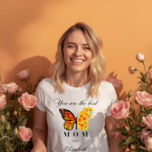 Persoonlijke T-shirt met Vlinder Bloemen voor Moed