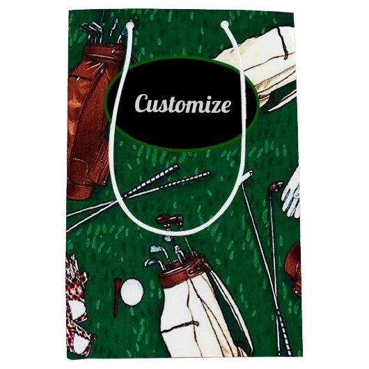 Persoonlijke T-shirt Time Golf Medium Cadeauzakje (Voorkant)