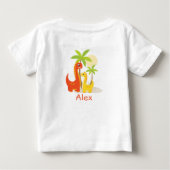 Persoonlijke T-shirt voor dinosaur jongste verjaar (Achterkant)