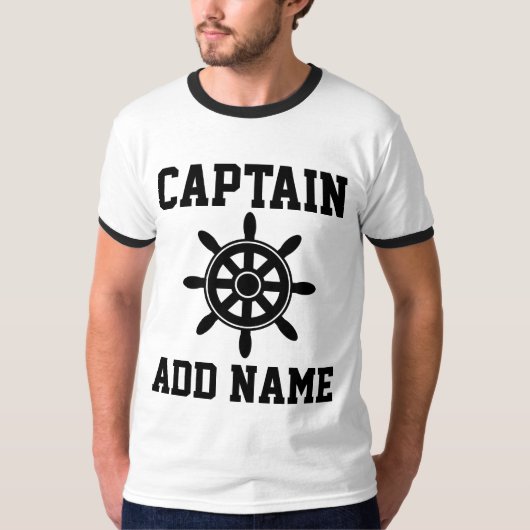 Persoonlijke T-shirts voor bootkapiteins (Voorkant)