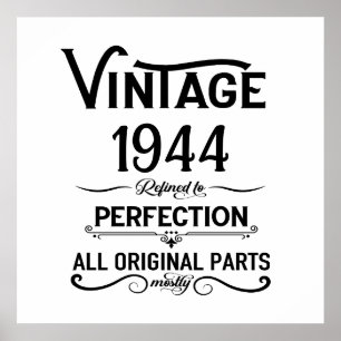 Persoonlijke tachtig vintage 80ste verjaardagsfees poster