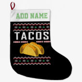 Persoonlijke Tacos Ugly KerstSweater Grote Kerstsok (Voorkant)