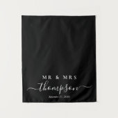 Persoonlijke tafelloper voor bruiloft Mr. & Mrs. Wandkleed (Voorkant)