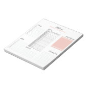 Persoonlijke Takenlijst Dagelijkse Planner Schema Notitieblok (Linkerzijde)