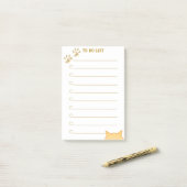 Persoonlijke takenlijst & kattenpootjes post-it® notes (Op bureau)