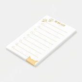 Persoonlijke takenlijst & kattenpootjes post-it® notes (Schuin)