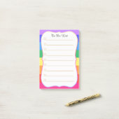 Persoonlijke takenlijst Regenboog Post-it® Notes (Op bureau)