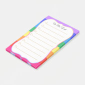 Persoonlijke takenlijst Regenboog Post-it® Notes (Schuin)