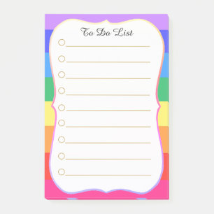 Persoonlijke takenlijst Regenboog Post-it® Notes