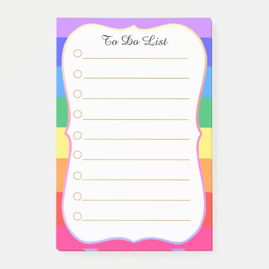 Persoonlijke takenlijst Regenboog Post-it® Notes (Voorkant)