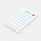 Persoonlijke takenlijst voor schatje post-it® notes (Schuin)