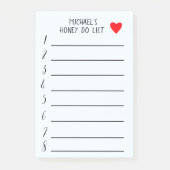 Persoonlijke takenlijst voor schatje post-it® notes (Voorkant)