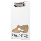 Persoonlijke Tan Lyrical Shoe Dance Teacher Gift Klembord (Links)