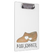 Persoonlijke Tan Lyrical Shoe Dance Teacher Gift Klembord (Rechts)