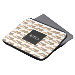 Persoonlijke Tan Lyrical Shoe Dance Teacher Gift Laptop Sleeve
