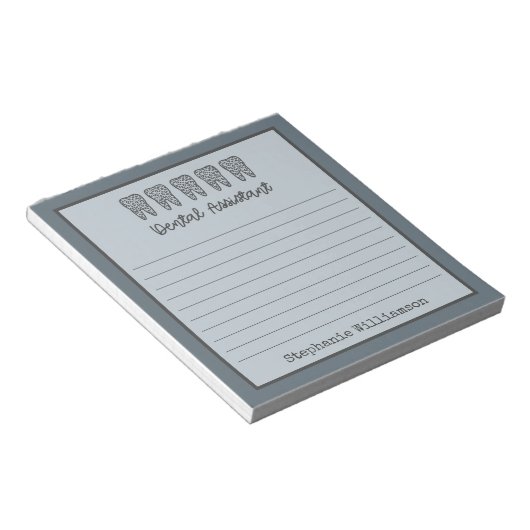 Persoonlijke tandassistent | Assistent-tandarts Notitieblok (Schuin)