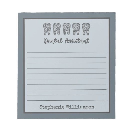 Persoonlijke tandassistent | Assistent-tandarts Notitieblok (Voorkant)