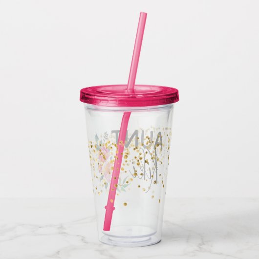 Persoonlijke tante Cup Acryl Drinkbeker (Achterkant)