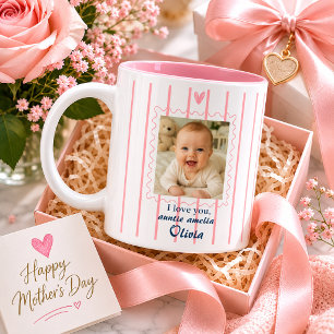 Persoonlijke tante foto mok met babymomentje