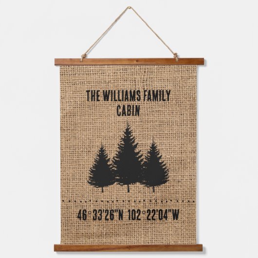 Persoonlijke tapijtcabine-burlap hangend wandkleed (Voorkant)